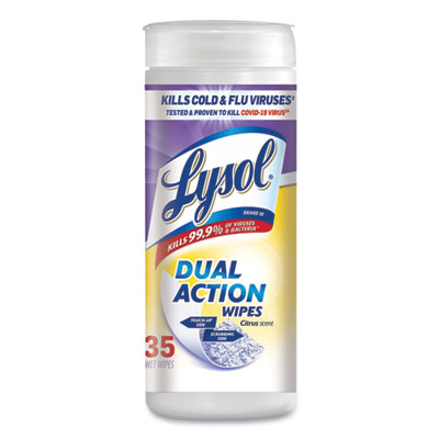 Reckitt Benckiser®Lysol®Dual Action™35计数罐消毒湿巾