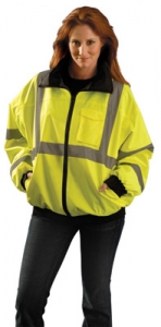 OCCETJBJ Occunomix Hi-Viz Class R3 Bomber Safety Jacket w/ Reflective Material