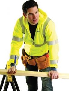 #OCCSWT3HZ OccuNomix OccuLux® Hi-Vis Wicking Hooded Sweatshirt - Class R3