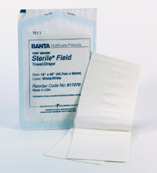 917272 Tidi® Ultimate™ Sterile Field Drape White Tissue/Poly w/ 3` Fenestration-18` X 26`