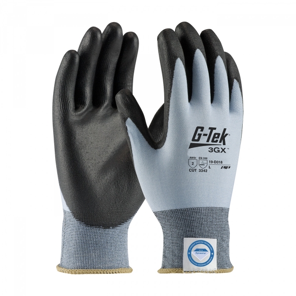 PIP®G-Tek®3GX™Dyneema®金刚石聚氨酯涂层手套#19-D318