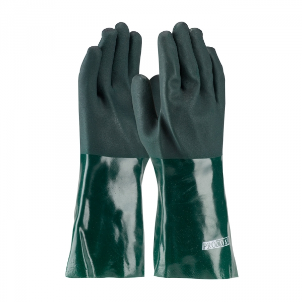 #58-8035DD PIP®  ProCoat® PVC Dipped Glove with Jersey Liner and Rough Acid Finish - 14`